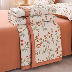Manta suave Edredón Verano Ropa de cama fresca Algodón lavado y cáñamo Edredón fresco de verano para uso doméstico