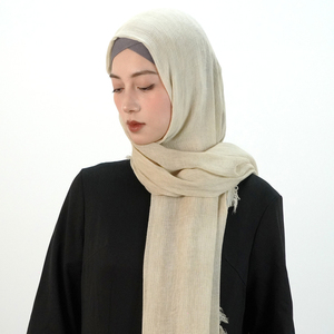 Pañuelo islámico de rayón voile con textura transpirable y diseño moderno, color veteado, hiyab de viscosa, elegante chal tailandés para el verano 2026 - Product Image 6