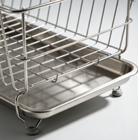 En gros Organisateur de couverts et égouttoir à vaisselle en acier inoxydable pour armoire de cuisine