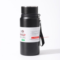 Nouvelle bouilloire solaire simple en acier inoxydable 316, bouteille d'eau portable pour affaires, tasse thermos avec poignée, grande capacité, pour l'extérieur, sous vide