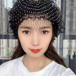 Bonnet intérieur musulman pour femme, très populaire, avec dentelle brillante et foulard élastique - Product Image 4