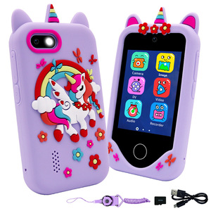 New Dual Camera Touchscreen Children's <b>Phone</b> Cartoon Puzzle Children's Early Education Machine <b>Phone</b> Camera Christmas - Product Image 5