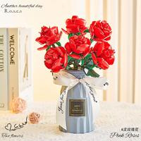 Ensembles de blocs de construction en forme de fleurs, vente flash, jouet pour enfant, nouveauté, blocs de construction en forme de fleurs à faire soi-même pour enfants, promotion de jouets, cadeau