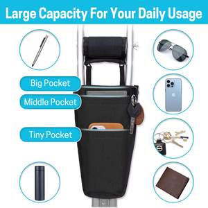 Échantillon gratuit : Pochette de rangement noire pour sac à main, portefeuille, étui de rangement, lavable, design tendance, accessoires orthopédiques - Product Image 3