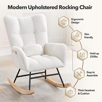 Pépinière Teddy rembourré bébé moelleux planeur Rocker chaises d'allaitement chaise berçante pour adultes petits espaces intérieur