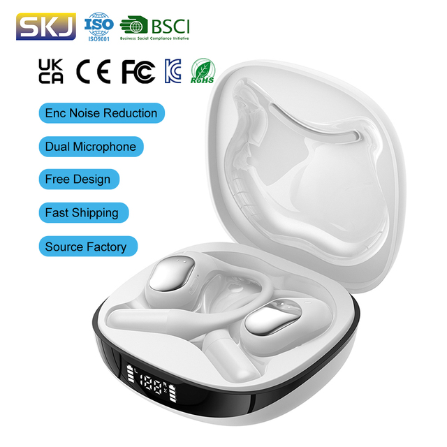 Open Ear Wireless Earbuds Earhook Sport Headphones Bluetooth 5.3 Enc Noise Cancelling Earphones HiFi Stereo Wireless Earphones