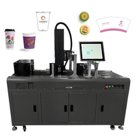 Machine d'impression numérique automatique pour sacs en papier kraft, machine d'impression d'emballage à passage unique, machine d'impression pour gobelets en papier