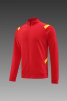 OEM ODM 100% Poliester Jaket Latihan Sepak Bola Lengan Panjang Slim Fit Resleting Seperempat Atasan Pemanasan Pakaian Olahraga Tim Sepak Bola Kustom