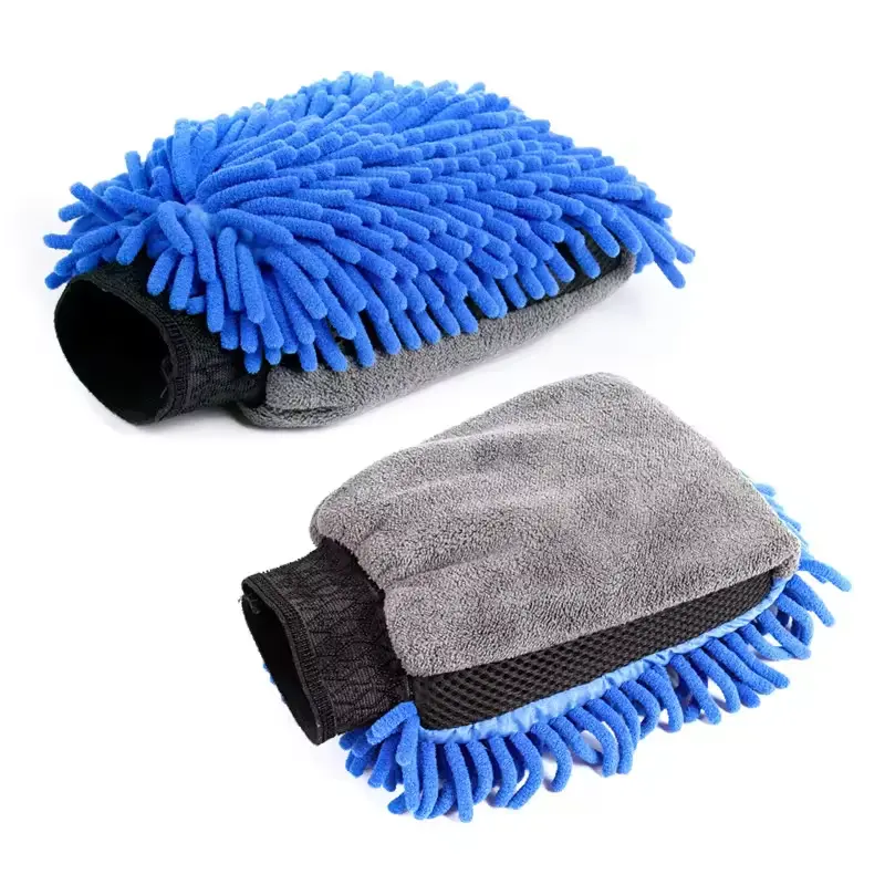 Premium Scratch-Free Microfiber Chenille Wash Mitt Cleaning Gloves Car Wash Mitt