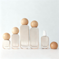 Set Kemasan Kosmetik Mewah 20ml 30ml 50ml 100ml 120ml Botol Lotion 30g 50g Stoples Krim Dengan Tutup Bulat Bambu