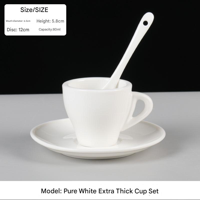 Tasse à expresso blanche et soucoupe 80ML