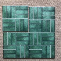 Carrelage Mosaïque en Porcelaine Bleu Royal Luxe 300x300 Brillant Émaillé Résistant aux Acides Antidérapant pour Hôtels, Spas, Douches, Zones Humides et Cuisines