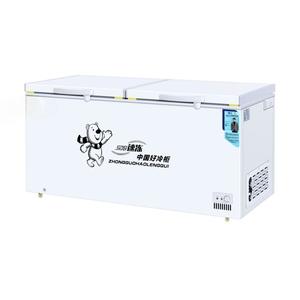 Congélateur horizontal à double <span class=keywords><strong>porte</strong></span> pour cuisine avec réfrigérateur vertical à ouverture par le haut et congélateur profond - Product Image 1