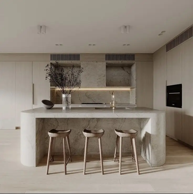 Ensemble de meubles de cuisine complet classique moderne à prix abordable poignées de tiroir en aluminium armoires en bois mélamine conceptions de cuisine
