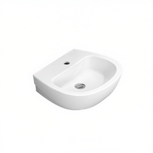Lavabo suspendido Demy de 55 cm con un solo orificio para baño - Product Image 3