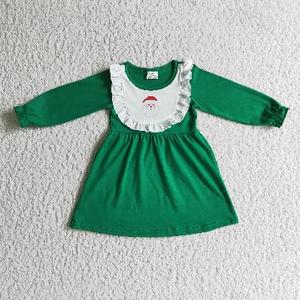 RTS Vente en gros Robe pour enfants à imprimé père noël léopard à manches longues Ensemble d'automne pour enfant Boutique de vêtements pour enfants pour petite fille - Product Image 4