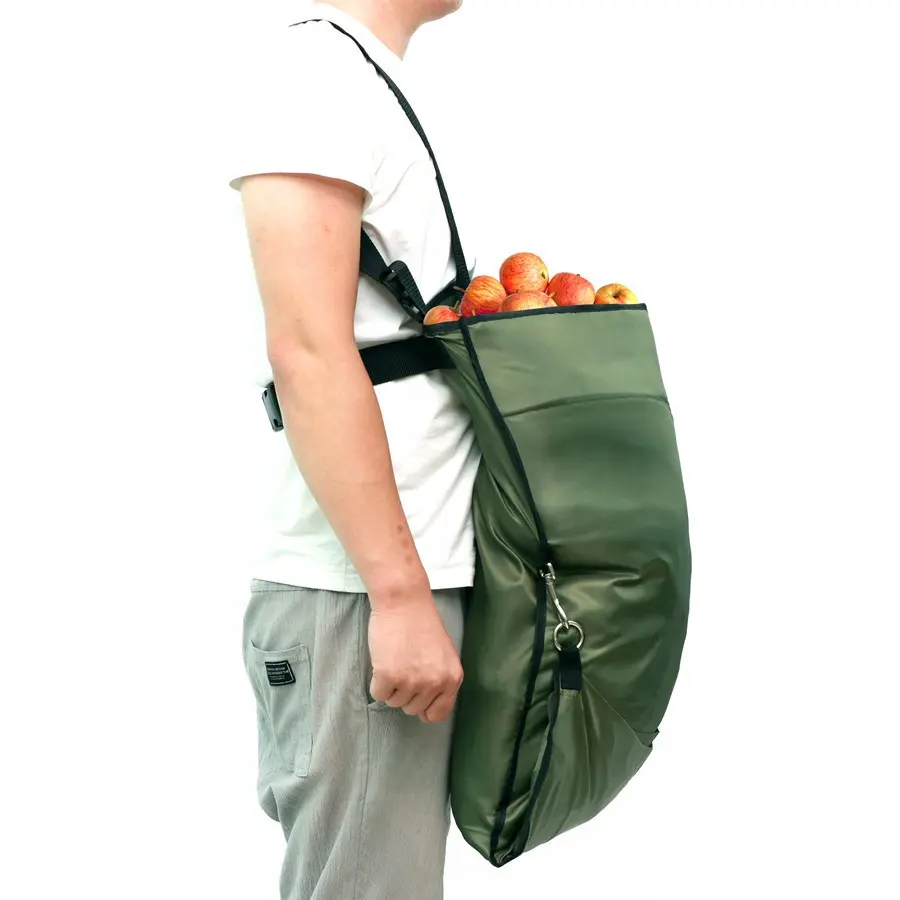 Фартук для сбора фруктов, вместительный зеленый карман для хранения, для фруктов, овощей