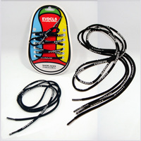 Lacets de chaussures personnalisés avec emballage, souples, extensibles, ronds, tissés, avec logo personnalisé