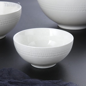 Tigelas de cereal Branco Barato Restaurante Do Hotel Fábrica Bol Porcelana Saladeira Tigela de Cerâmica Tigela de Arroz De Porcelana <span class=keywords><strong>Eco</strong></span>