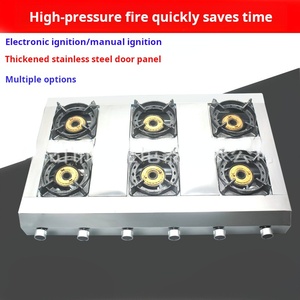 Estufa de horno comercial de alta presión Fuego <span class=keywords><strong>feroz</strong></span> Horno de presión media de varios cabezales Estufa de 6 orificios para restaurantes - Product Image 3