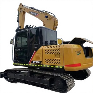 Mini-excavatrice d'occasion Sany SY95C de 9 tonnes, haute performance, sur chenilles, pour travaux de terrassement - Product Image 1