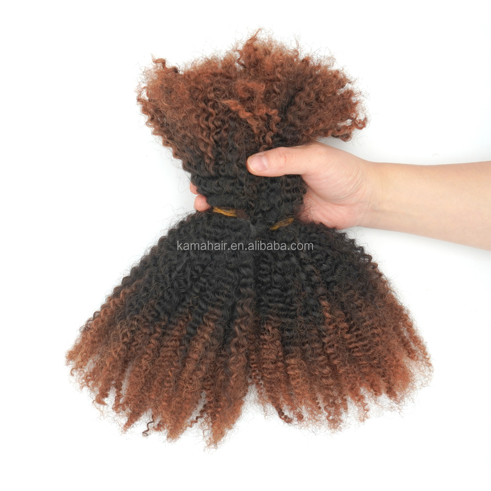 Vast Hair KAMA Wholesale Indian Hair 30/Natural/30# 4C Afro Kinky Machine Double Weft Remy Hair Extension 100% Twist Hair Bundles Braids thumbnail 1