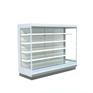 Refrigerador de exhibición comercial Tipo abierto Refrigerador de cerveza Enfriador de bebidas/Vitrina de exhibición refrigerada Tipo remoto