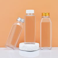Contenants d'emballage pour boissons en gros, bouteilles en plastique transparentes vides de 350 ml, 400 ml, 500 ml, 700 ml, 1 L, 1900 ml pour thé au lait et jus
