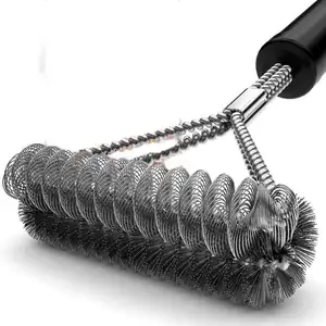 Grill Cleaning Expert Wire Combinado Bristle Free BBQ Brush Eficiente Grill Cleaner Brush para Churrasco