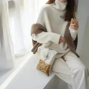 Suéteres de Lujo para Mujer, Suéter Delicado Bordado para Mujer, Otoño e Invierno, Camiseta Interior Delgada y Amplia, Versión Han para Estudiantes - Product Image 5