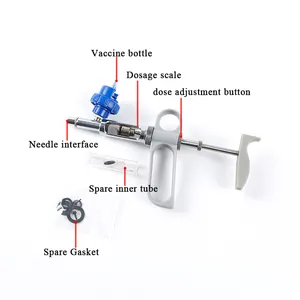 Goede Kwaliteit En Veiligheid Dieren Medische Meerdere Capaciteiten 0.5Ml Continue Injector Met Fles Voor Veterinaire Apparatuur