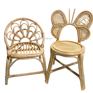 Silla Infantil de Mimbre Hecha a Mano de Estilo Vintage para Decoración de Fiestas de Cumpleaños, Asiento Infantil de Mimbre Natural - Product Image 5