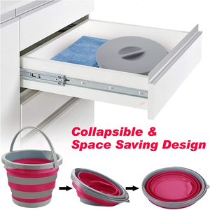 Đóng Mở 10L Xô Đơn Giản Mang Theo Thiết Kế Di Động Cho Ngoài Trời Nước Cá Ice Lưu Trữ Có Thể Gập Lại Tính Năng Cho Bãi Biển Trại - Product Image 6