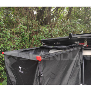 Sldn ngoài trời cắm trại nhà vệ sinh tắm mái hiên Lều lớn 4x4 Caravan <span class=keywords><strong>RV</strong></span> cắm trại xe bên mái riêng tư tắm lều cho xe hơi - Product Image 5