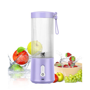 Licuadora portátil de 400 ml, mini vaso exprimidor recargable por USB con cinco cuchillas adicionales, revestimiento de PC de grado alimenticio para uso en movimiento. - Product Image 2