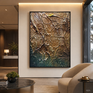 Large Resin 3D Wall Art Metallic Textured Resin Wall Art Sculpture Custom Decorative <b>for</b> Hotel Project Home Commercial Interior - Product Image 1