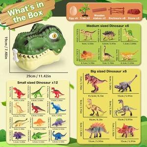 Giocattolo statuette modello animale di simulazione di dinosauro include Dino Aufbewahrungs Box il <span class=keywords><strong>mondo</strong></span> dei dinosauri giocattoli regalo per bambini - Product Image 6
