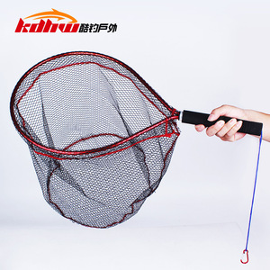 Red de pesca plegable de aleación de aluminio recubierta de nailon metálico de 0.07mm para pesca con mosca en arroyos y balsas - Product Image 4