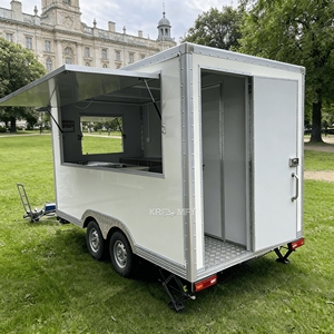 Chariot de vente alimentaire mobile, camion de hot-dogs, chariot de nourriture de rue, remorque à glaces, remorque de concession entièrement équipée, camion à pizzas - Product Image 6