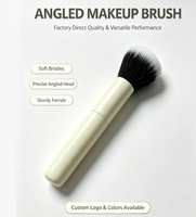 Ensemble de pinceaux de maquillage de luxe portables à double extrémité, outil professionnel à double tête pour poudre, blush, contour et illuminateur, idéal pour kit de voyage