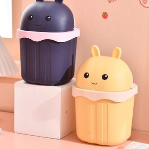 Mini Dễ Thương Thùng Rác Xô Với Nắp Sáng Tạo Bàn Cà Phê Bảng Người Phụ Nữ Lười Biếng Hộ Gia Đình Nhỏ Thùng Rác Có Thể - Product Image 4