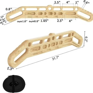 Powerful Wooden Finger Board Oak Indoor Pull Up Training Equipment For Men Back Workout <b>Home</b> <b>Gym</b> <b>System</b> - Product Image 3