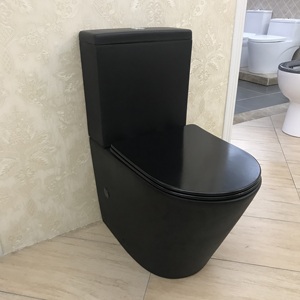 2023ห้องน้ำสวิส2ชิ้นสีดำด้านติดพื้นสำหรับตลาดยุโรป - Product Image 5