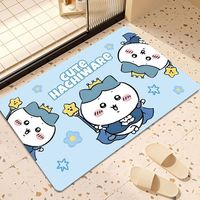 Jiikawa-Tapis de salle de bain en peluche antidérapant à séchage rapide, résistant à la saleté, pour la décoration intérieure