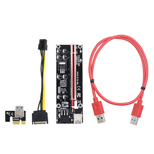 รุ่น <span class=keywords><strong>Riser</strong></span> 009c/009s <span class=keywords><strong>Plus</strong></span> สายรุ่ย์เพิ่มพอร์ต PCIe สำหรับการ์ดจอ พร้อมสาย USB3.0 รุ่น Pci-e 16x รองรับ PCI Express 6 พิน พร้อมตัวเก็บประจุ 8 ตัว - Product Image 6