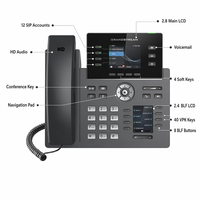 Grandstream GRP2614 Telefono IP Wi-Fi 6 con Doppio Schermo da 2,8 Pollici, 12 SIP, 40 BLF, Conferenza Audio a 5 Vie, Gigabit PoE, VoIP di Livello Carrier