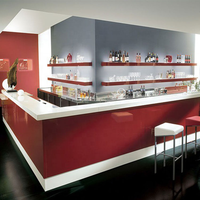 Comptoir de bar en pierre artificielle translucide, comptoir de bar à vin, smoothie, café, vin, 2021 m, lumière led
