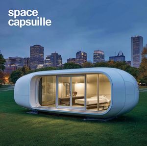 Cápsula espacial de lujo para acampar, contenedor moderno para dormir, casa, fácil instalación, hogar, al aire libre, cápsula espacial prefabricada para dormir en Hotel - Product Image 3