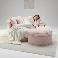 Canapé-lit cloud individuel, chaise, mousse compressée emballée sous vide, sans bois, modulaire, confortable, minimaliste, canapé de salon