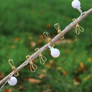 Klip Binder emas, klip gantung multi-guna, kawat logam, klip ekor panjang logam untuk berkemah luar ruangan - Product Image 4